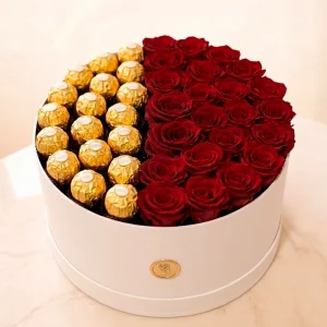Alternative view of Caixa Redonda - Rosas e Chocolate
