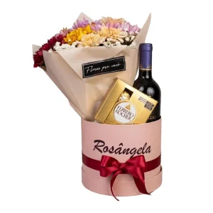 Box Premium - Flores do Campo, Vinho e Chocolate