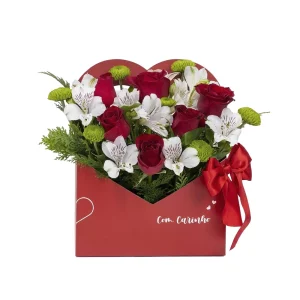 Coração Premium - 6 Rosas