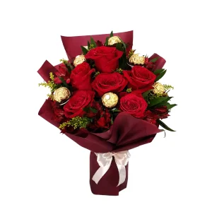 Ramalhete Premium - 6 Rosas com 6 Ferreiros